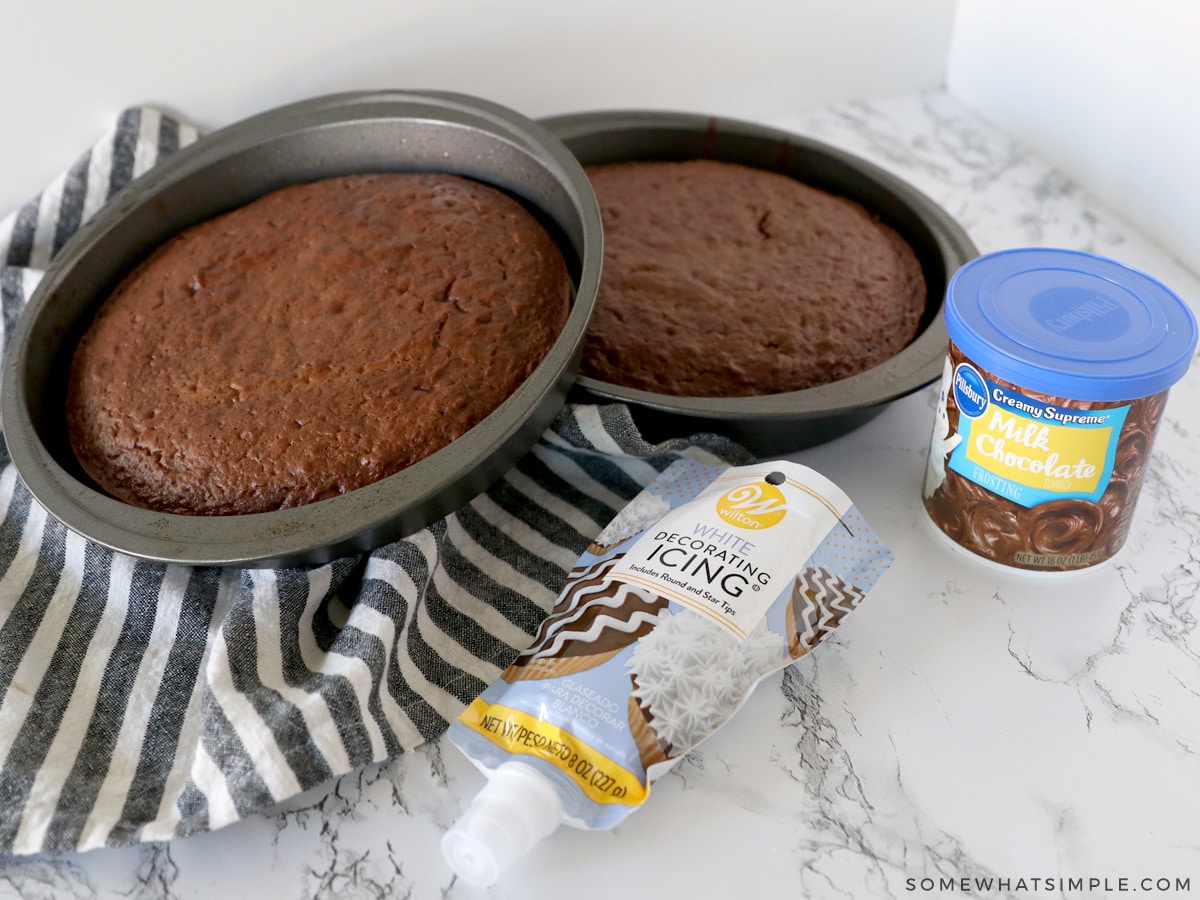 ingredients to make a football cake