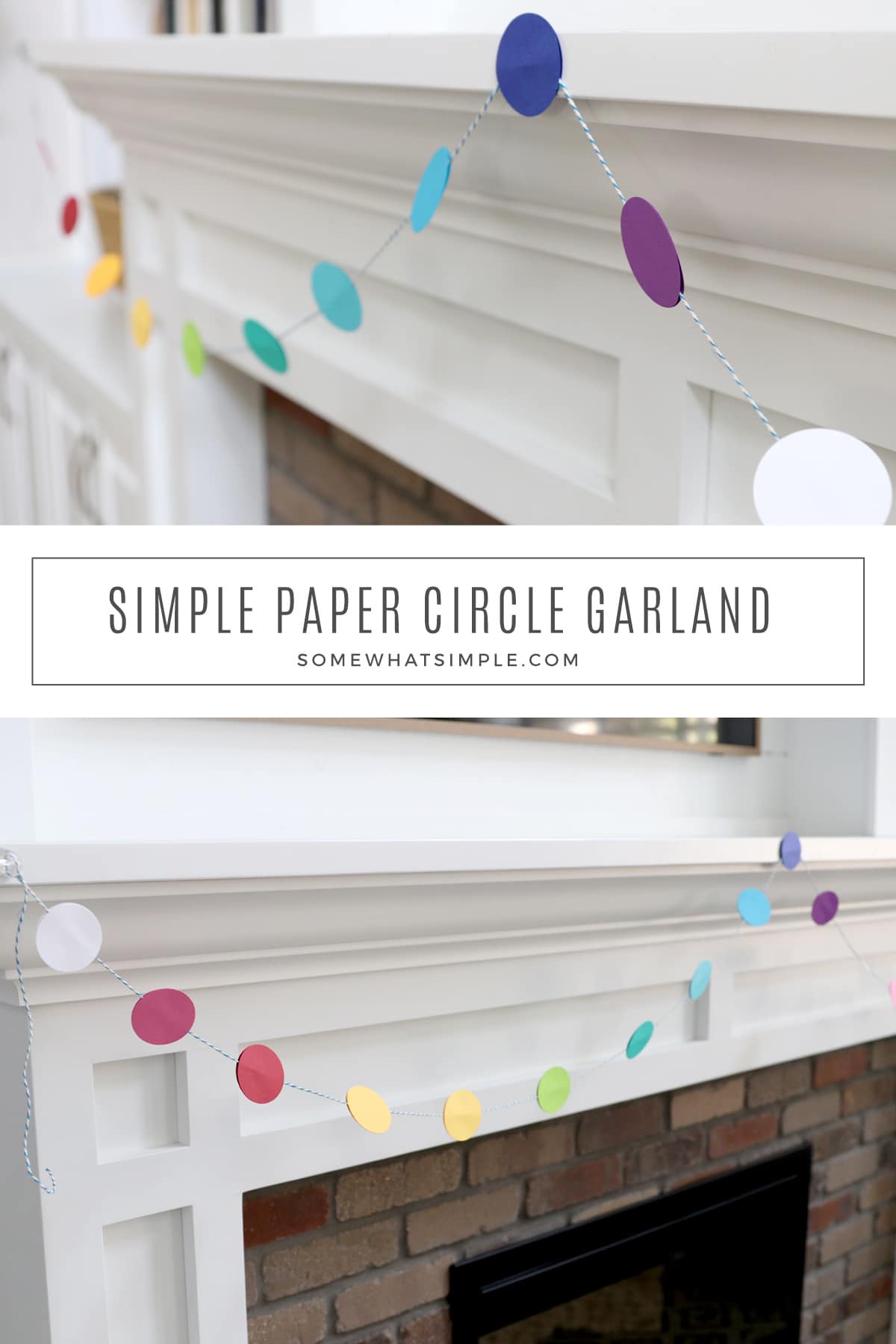 Make a no-sew paper garland for any holiday or celebration. This project is perfect for crafters of all skill levels, and can be made in under 10 minutes! via @somewhatsimple