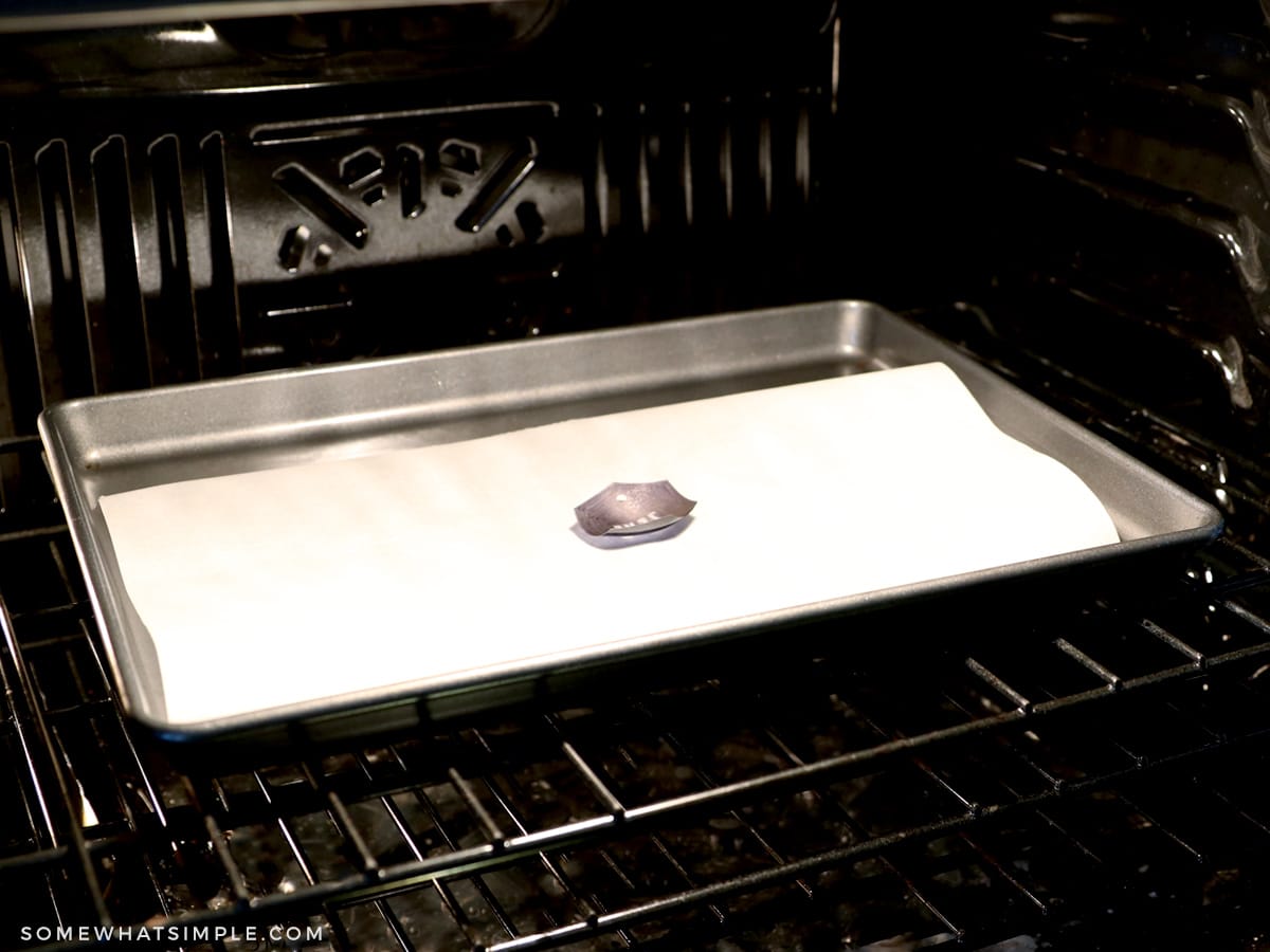 shrink film inside the oven