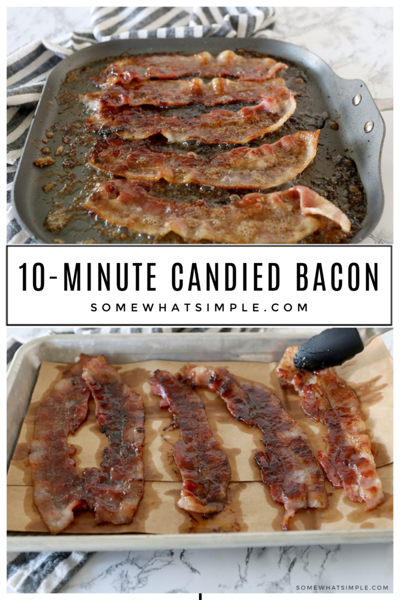 10-Minute Candied Bacon - from Somewhat Simple