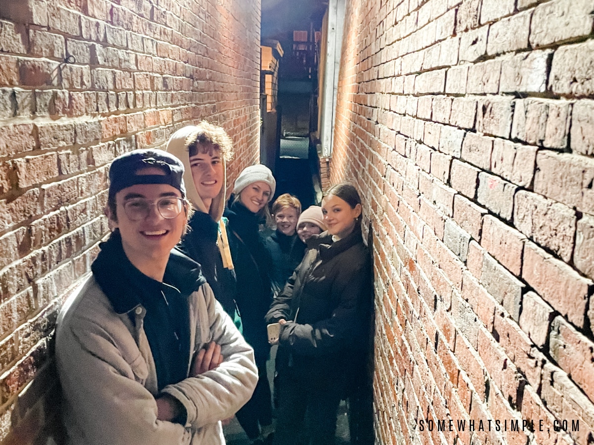 standing in an alley on the underground railroad