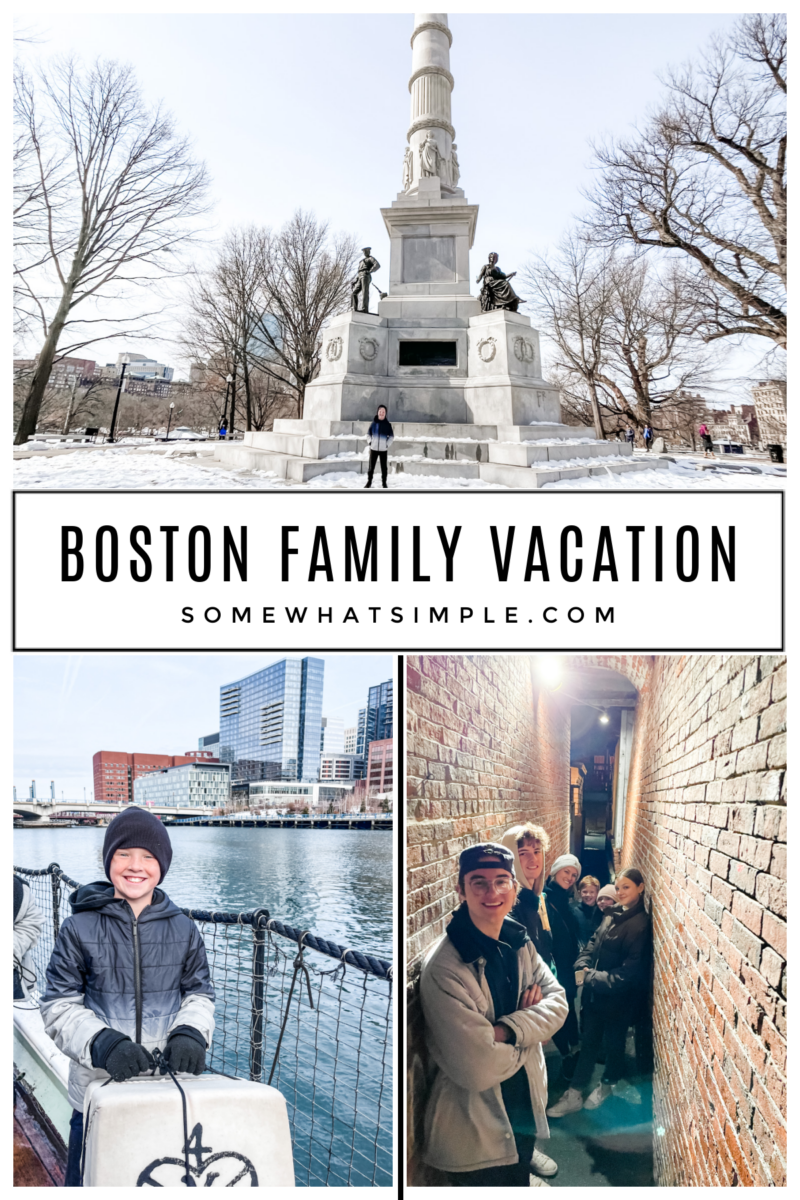 collage of images of our boston family vacation