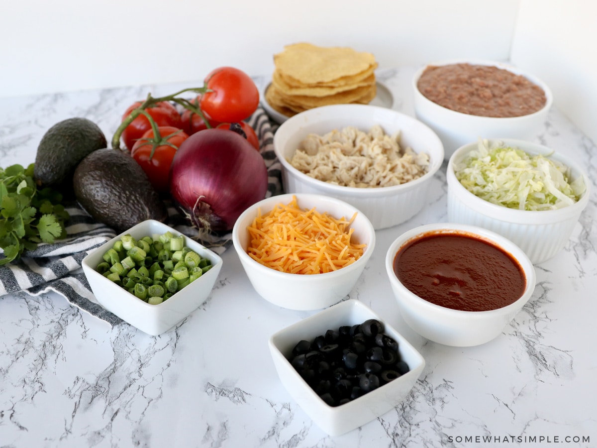 ingredients for homemade tostadas