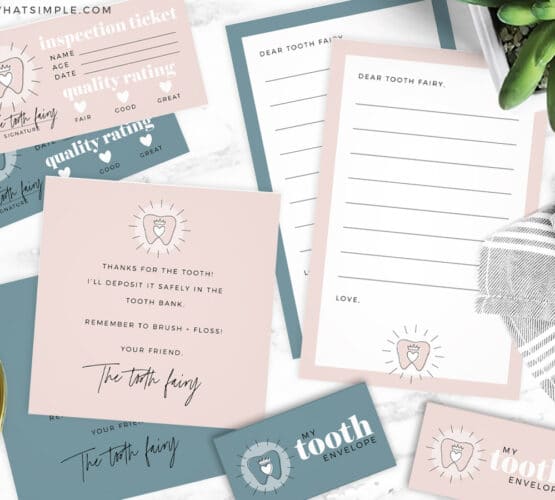 printable tooth fairy notes on a white background
