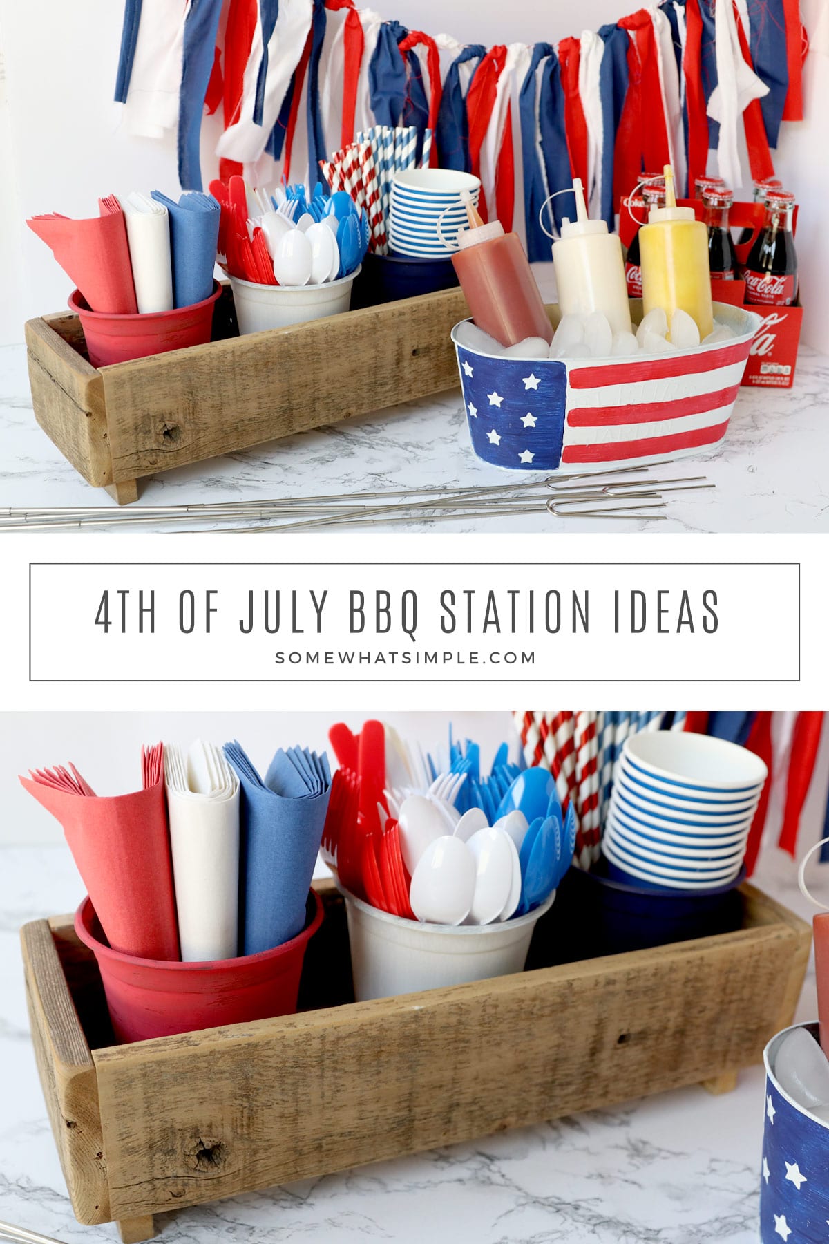 Spice up your Independence Day celebrations with a 4th of July BBQ station that's simple to create and a whole lot of fun to eat! via @somewhatsimple