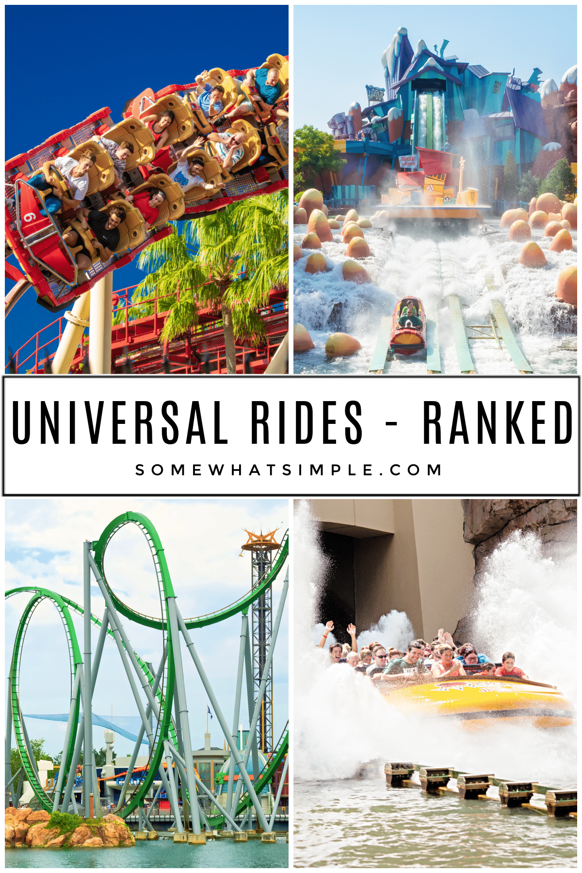 From Harry Potter to Jurrasic Park, there's plenty of fun for the whole family! Here's a list of the best rides at Universal Orlando Resort. via @somewhatsimple