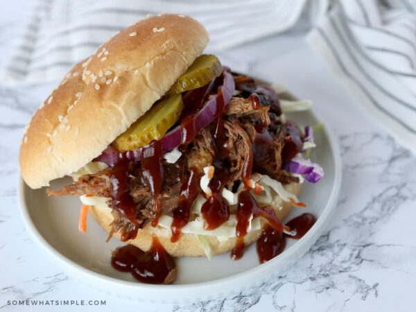 Crock Pot BBQ Beef Sandwiches - Somewhat Simple