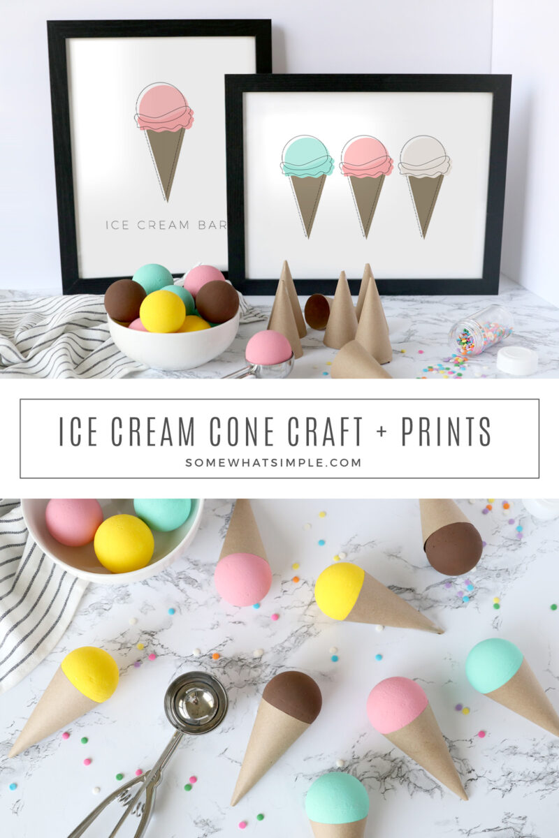 collage of ice cream craft images