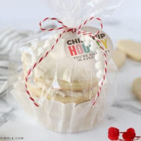cookies wrapped up for a gift