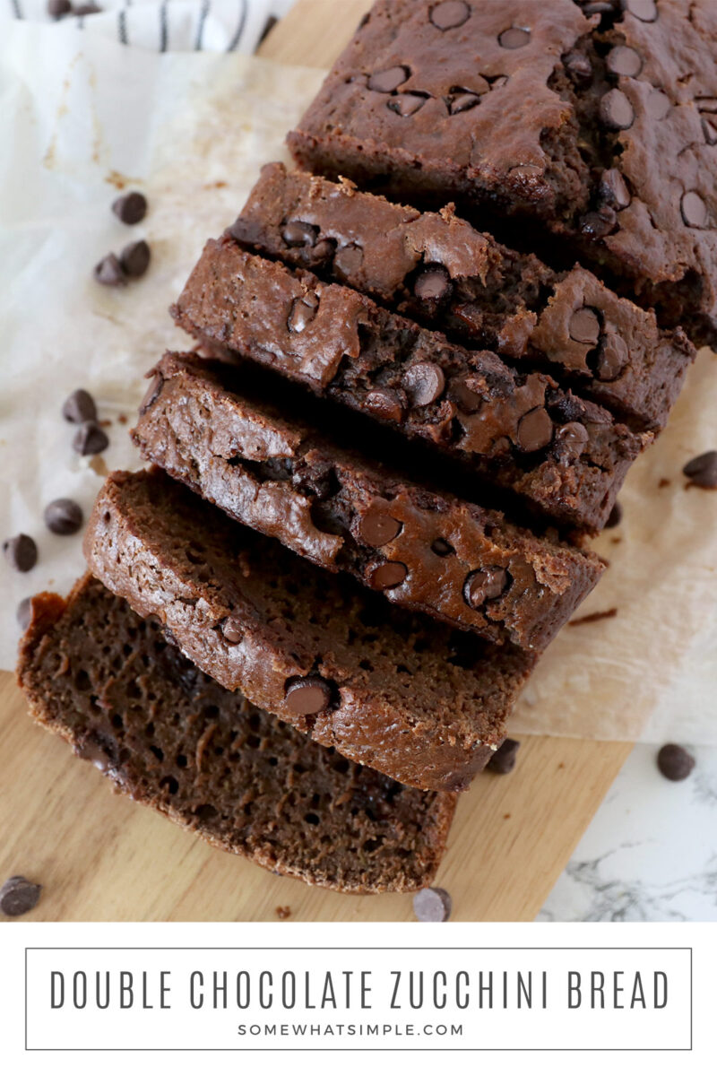 sliced chocolate zucchini bread