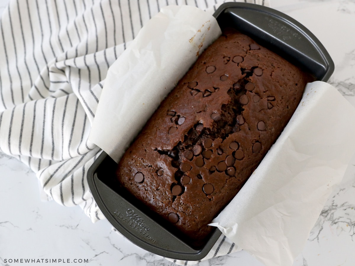 baked chocolate zucchini bread