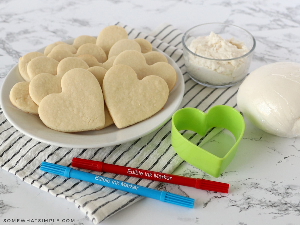 ingredients to make 4th of july sugar cookies