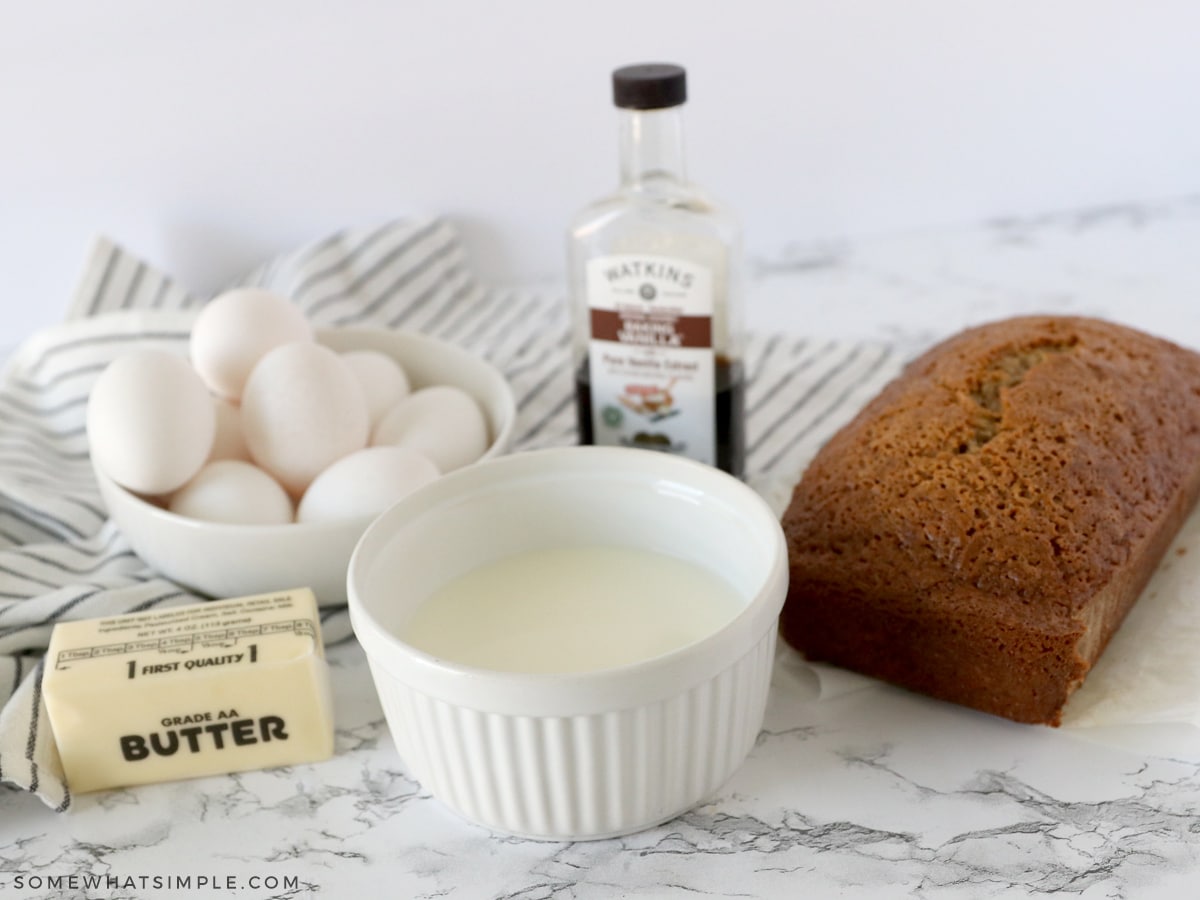 ingredients needed for zucchini bread french toast