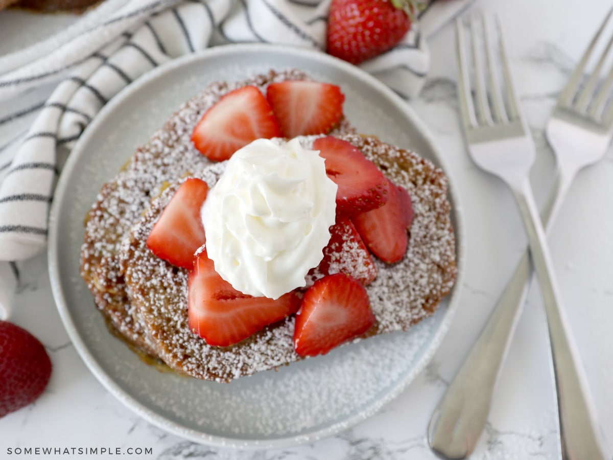 serving zucchini bread french toast