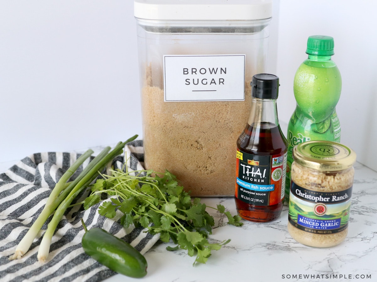 ingredients to make chili lime sauce