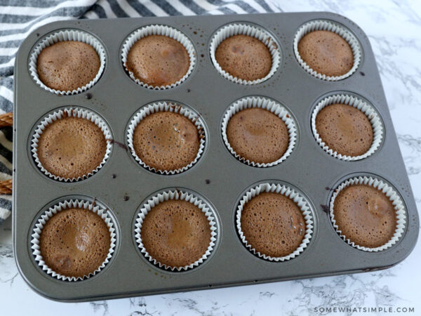 lava cakes fresh from the oven