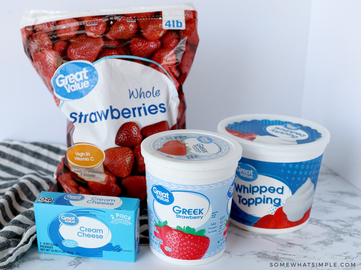 ingredients needed to make strawberry frozen yogurt