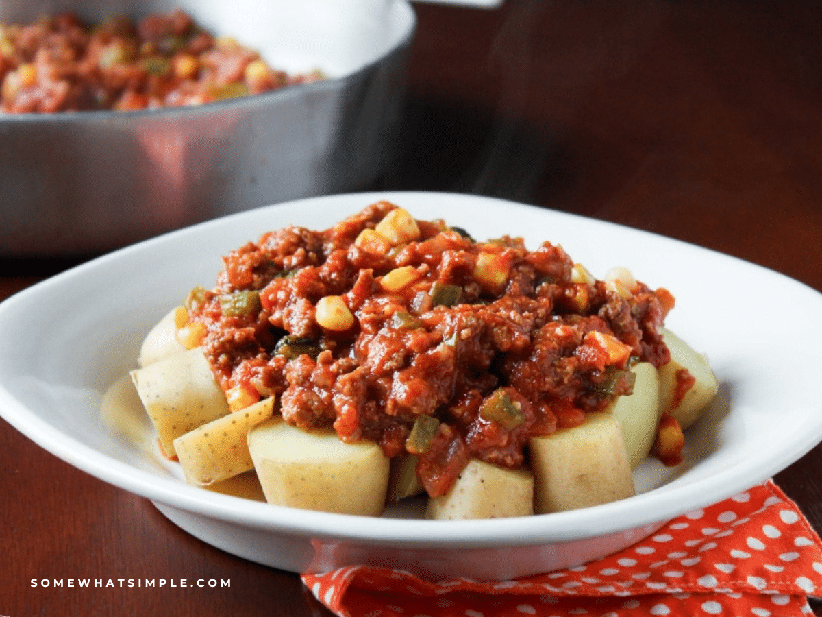 plate of halloween goulash