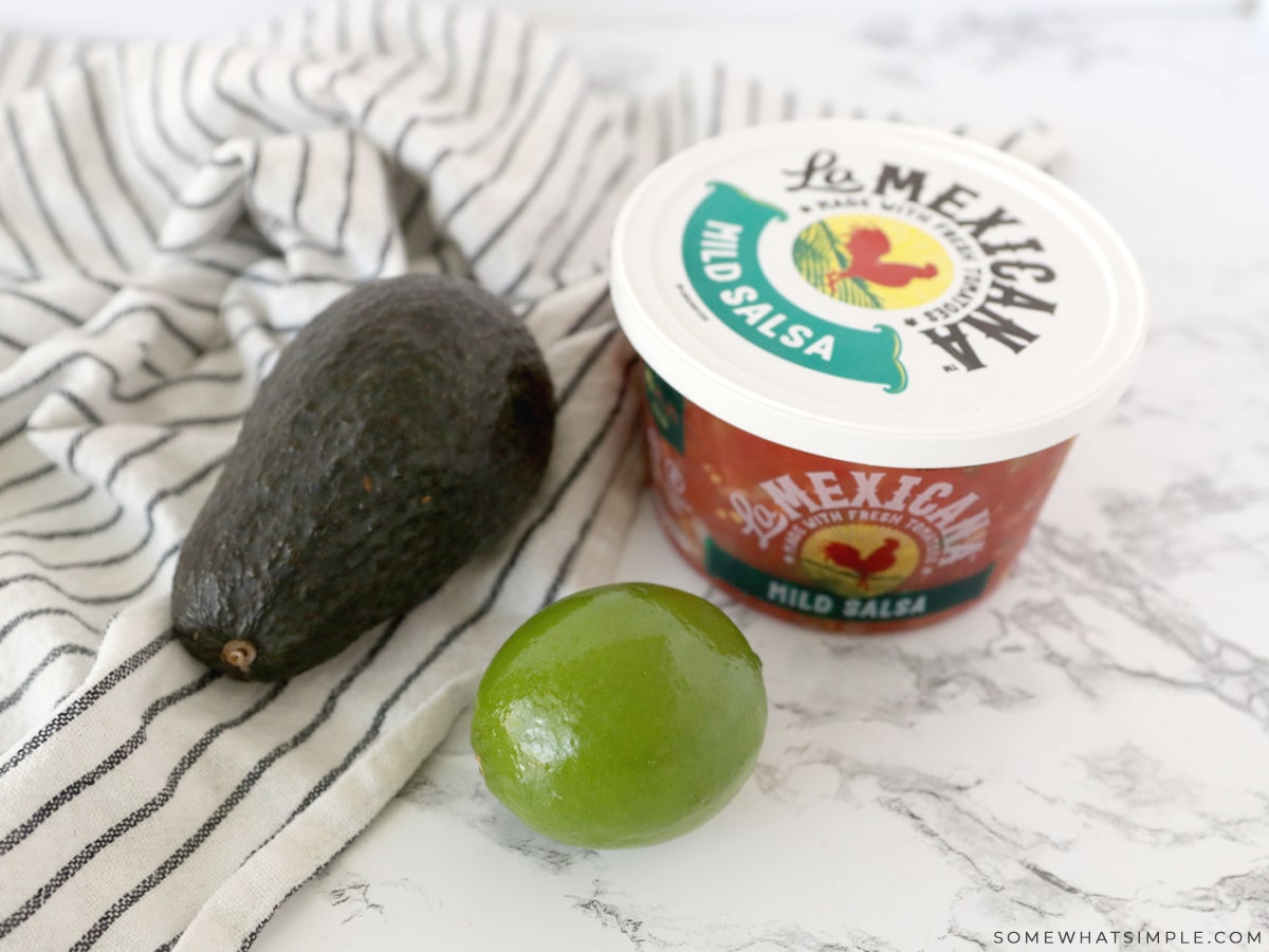 ingredients to make homemade guacamole