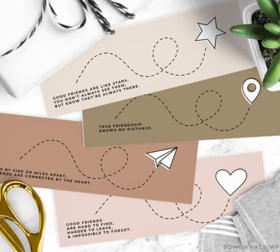 darker colored copies of the printable going away gift tags