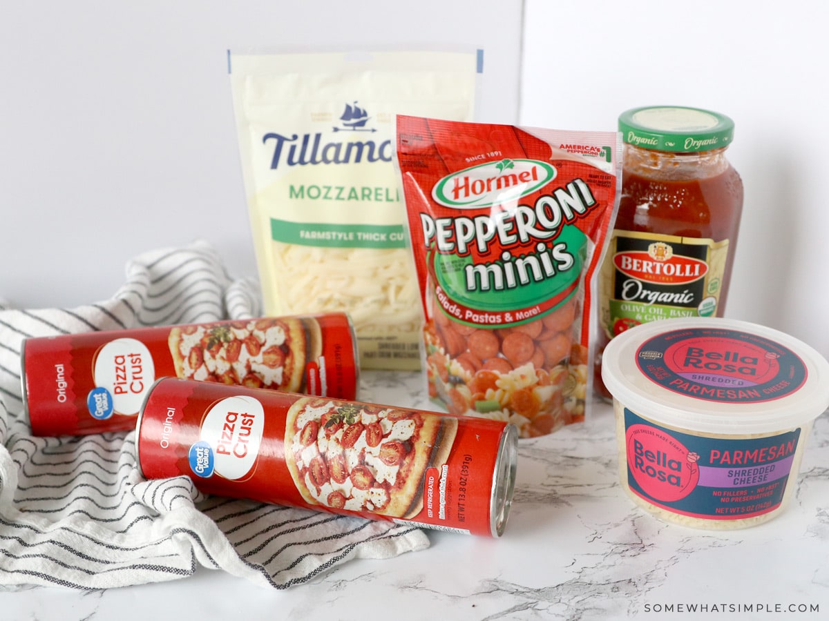 ingredients to make pizza cupcakes