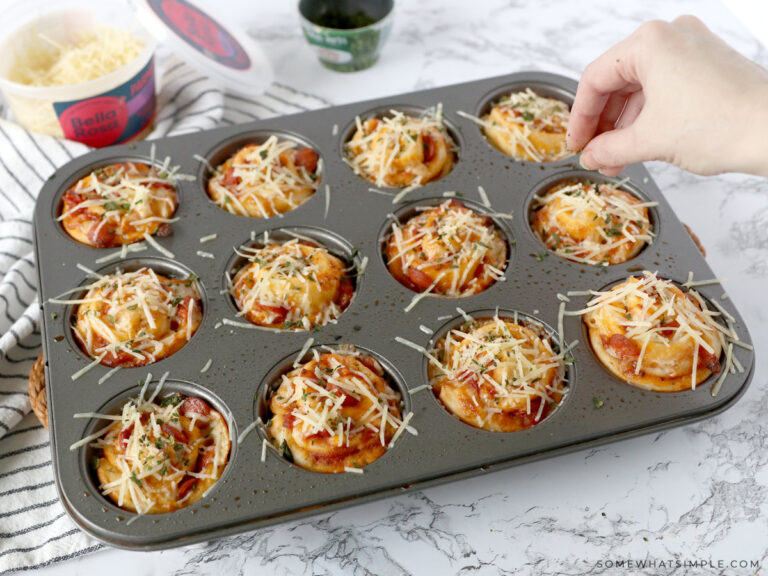 Easy Pizza Cupcakes from Somewhat Simple
