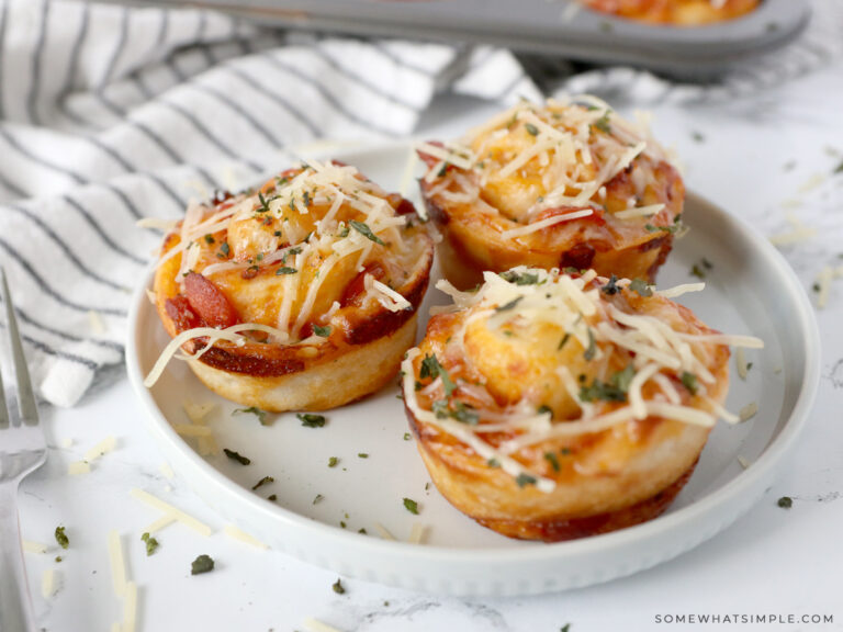 Easy Pizza Cupcakes from Somewhat Simple