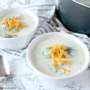 2 small bowls of cream of broccoli soup