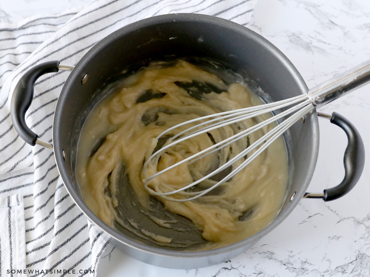 making a roux on the stove