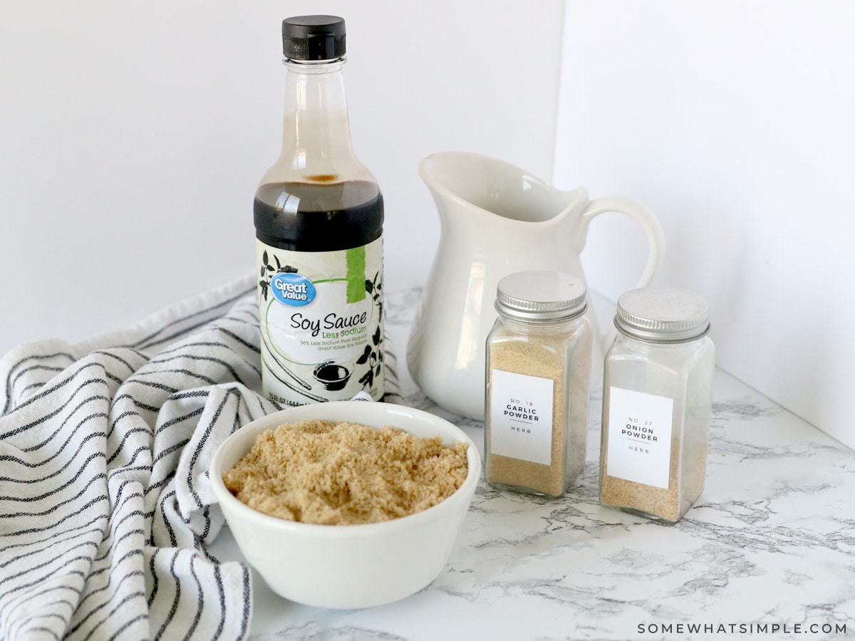 5 ingredients to make teriyaki sauce