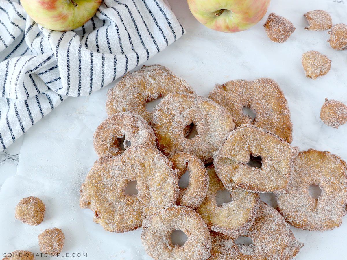 pile of fried apple slices