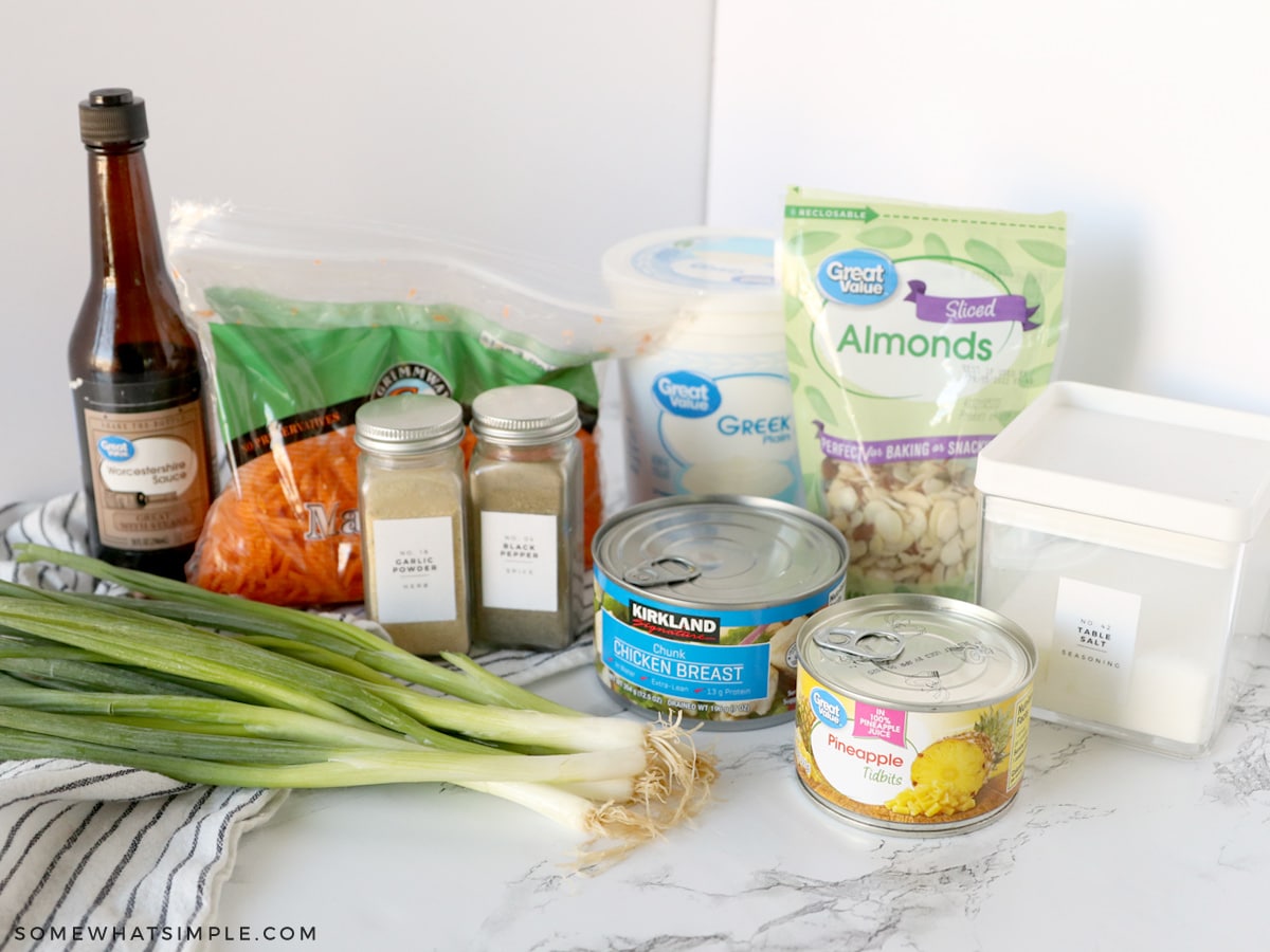 ingredients for pineapple chicken salad