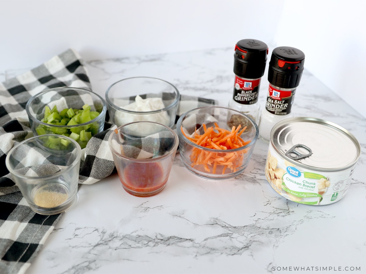 ingredients to make buffalo chicken salad