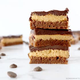 stack of peanut butter bars