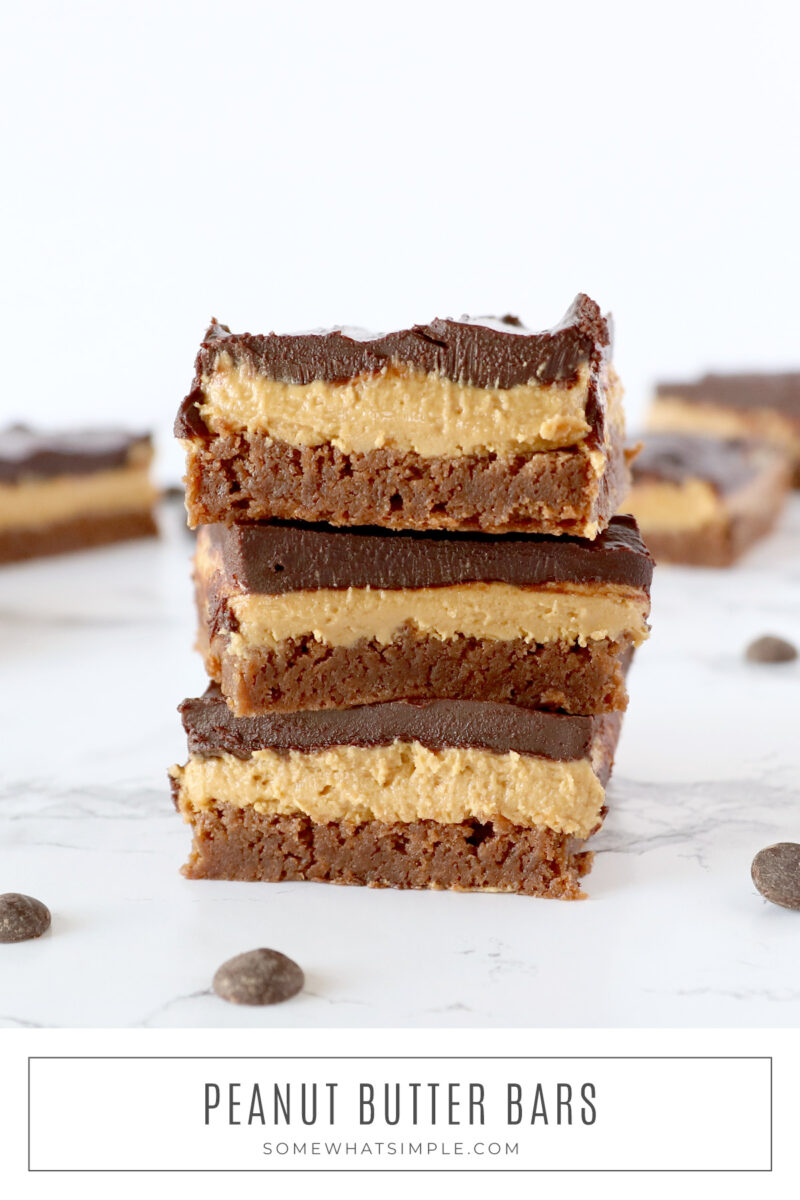 stack of peanut butter bars