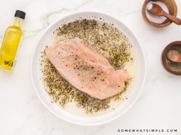 seasoned raw chicken