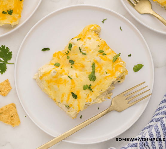 plated Ranch Chicken Enchilada