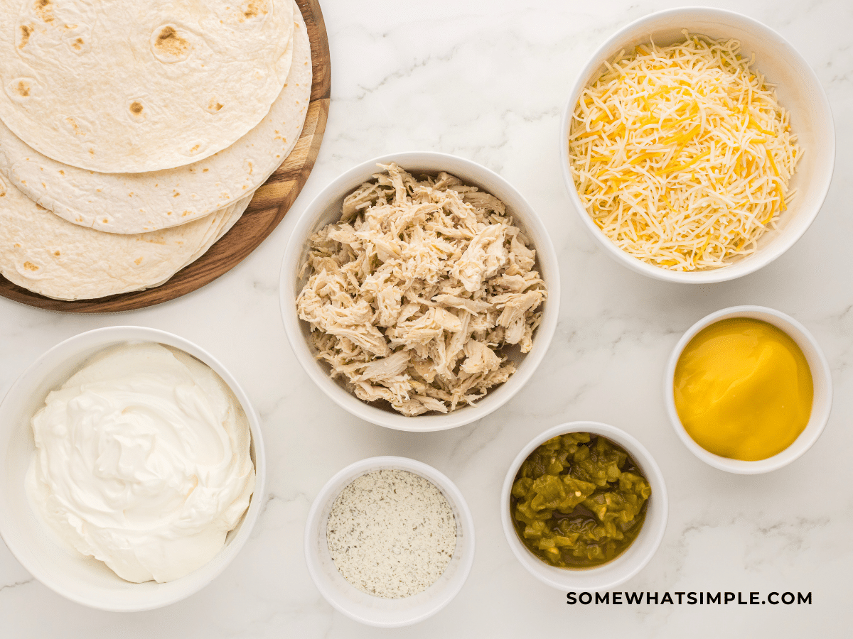 ingredients needed to make Ranch Chicken Enchiladas