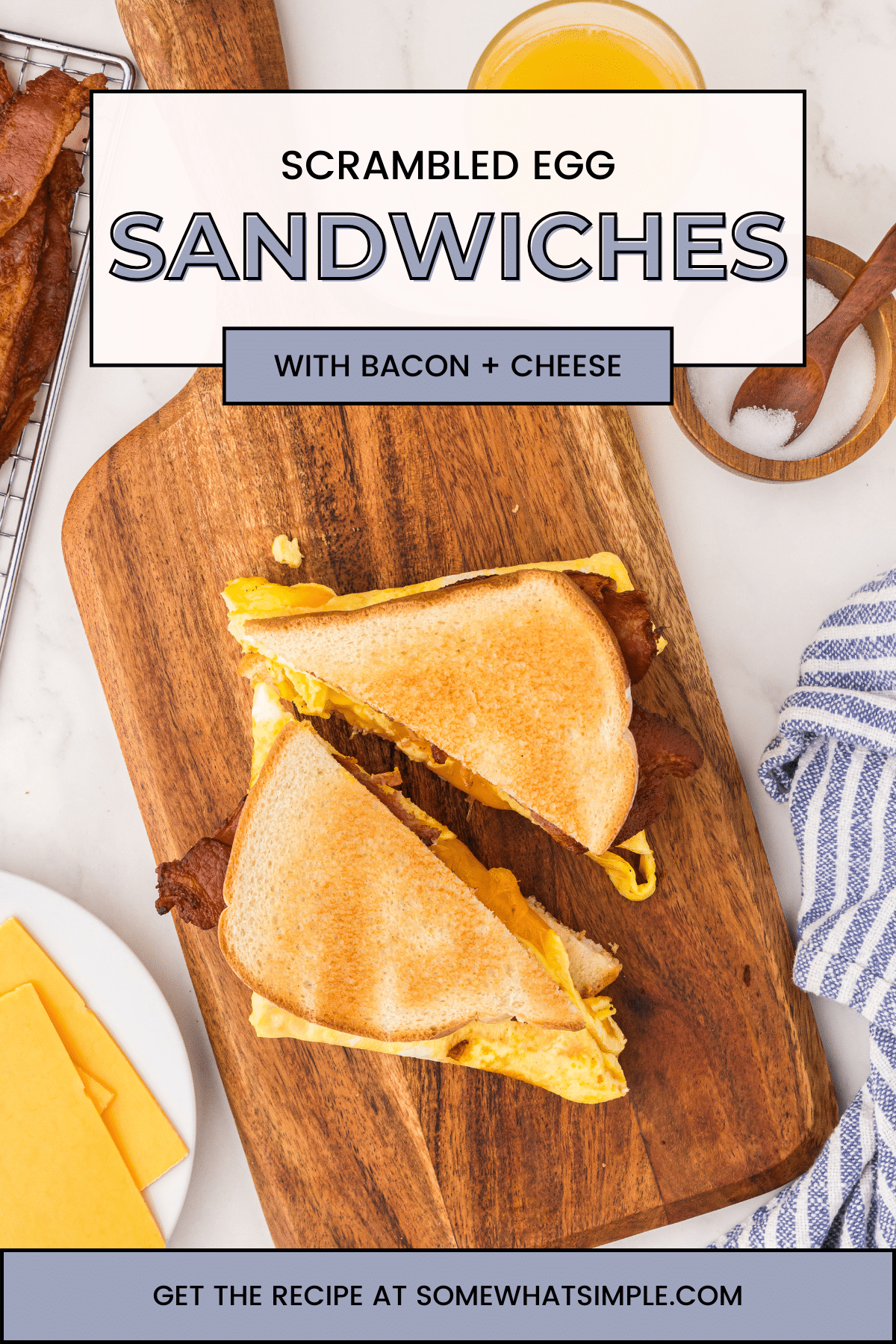 The scrambled egg sandwich is a classic breakfast delight that's as comforting as it is simple. Perfect for a crazy, or LAZY morning! via @somewhatsimple