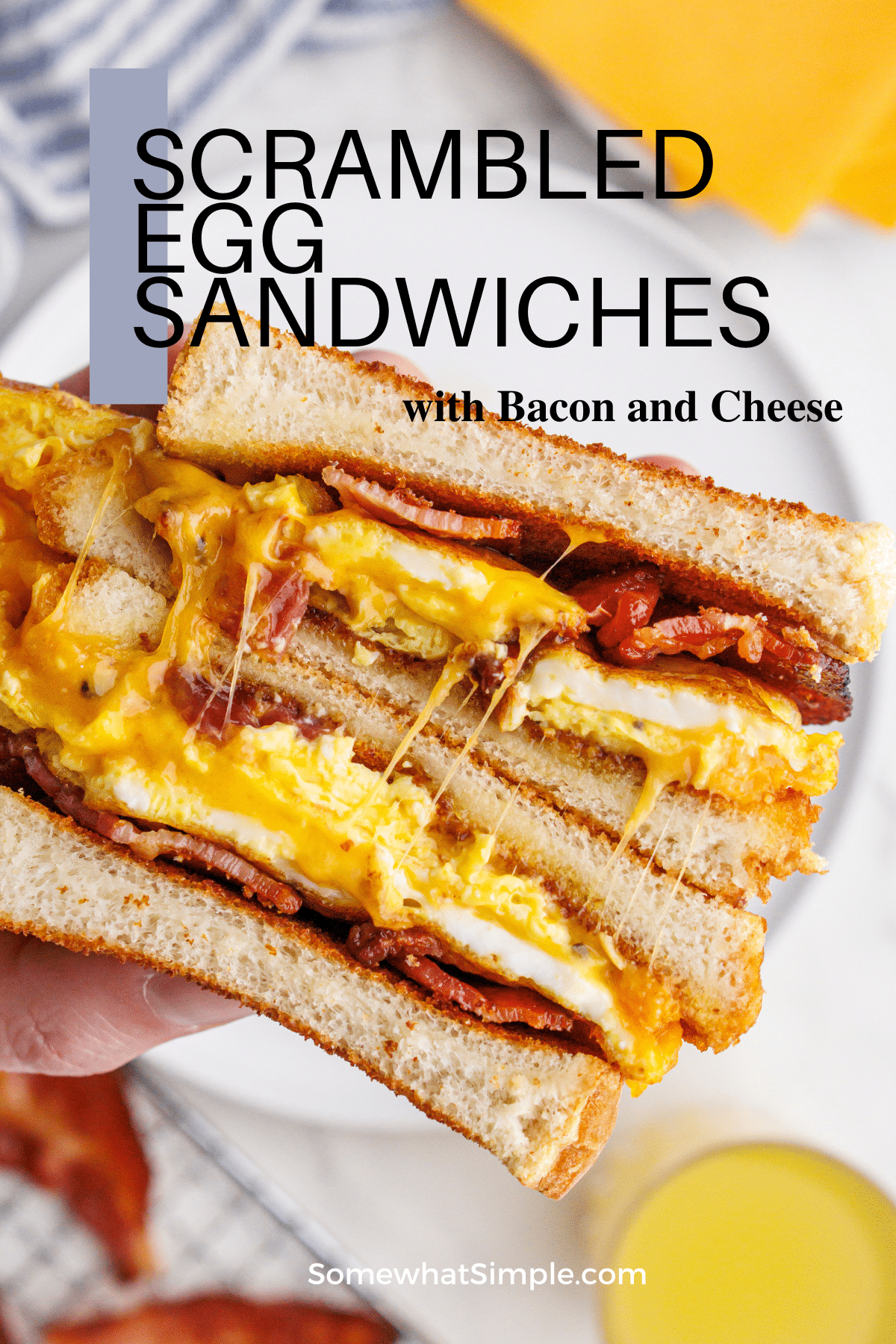 The scrambled egg sandwich is a classic breakfast delight that's as comforting as it is simple. Perfect for a crazy, or LAZY morning! via @somewhatsimple