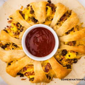 finished product of Breakfast Crescent Ring