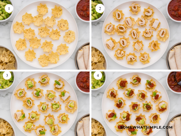 Chicken Avocado Appetizer directions in a 4x4 grid
