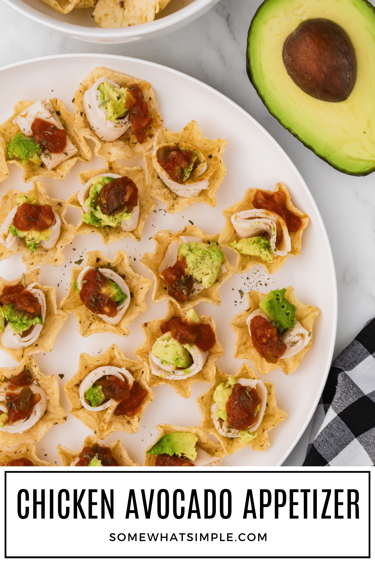 Chicken Avocado Appetizer Cups are delicious appetizers or afternoon snacks that are super tasty and so easy to prepare! via @somewhatsimple