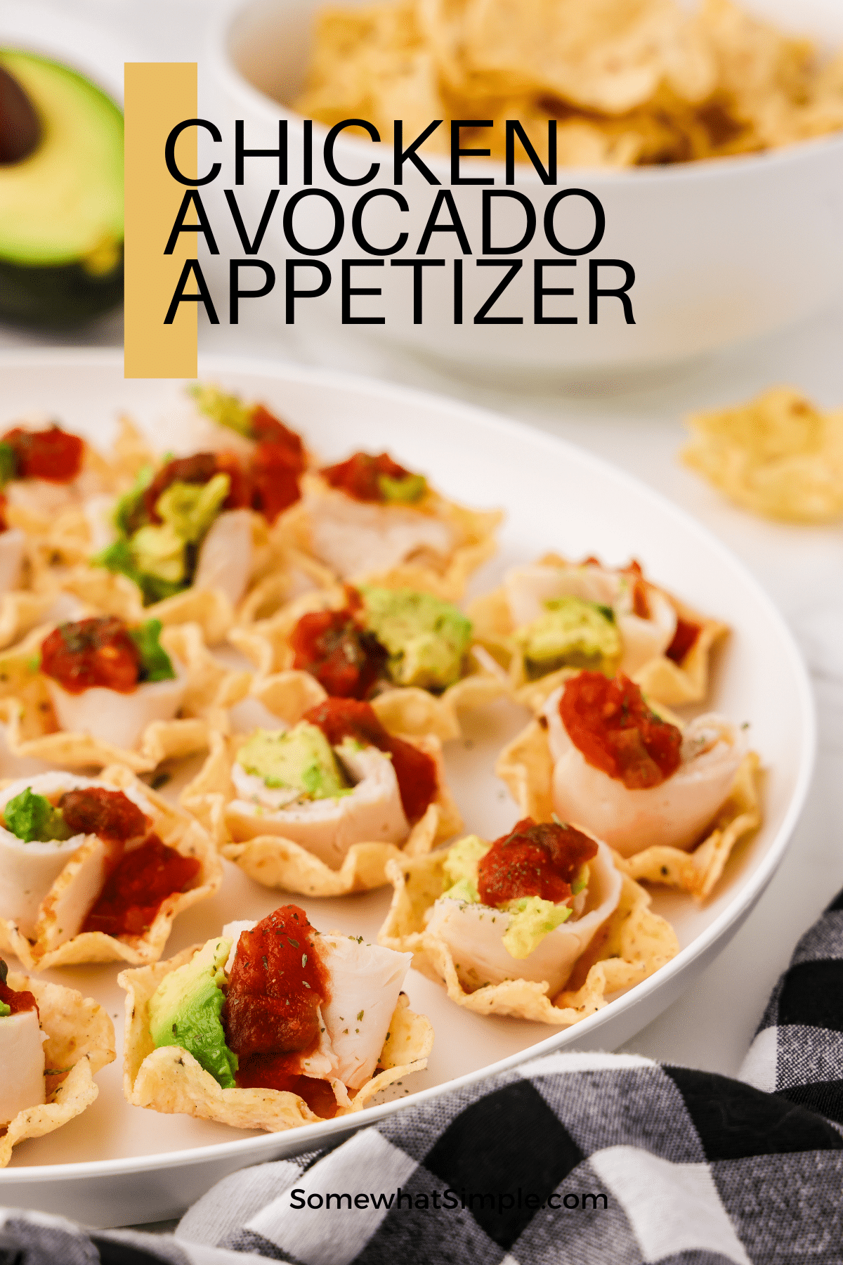 Chicken Avocado Appetizer Cups are delicious appetizers or afternoon snacks that are super tasty and so easy to prepare! via @somewhatsimple