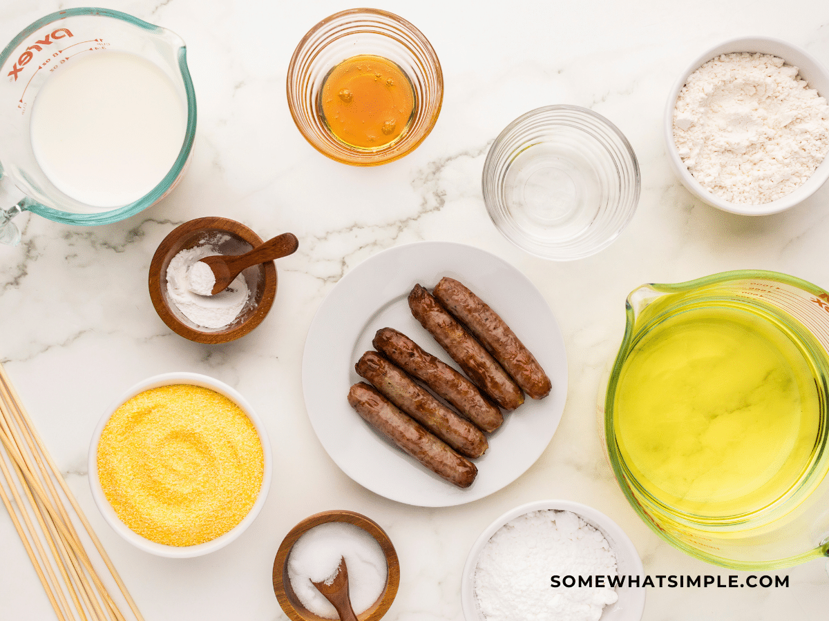 ingredients for Breakfast Corndog