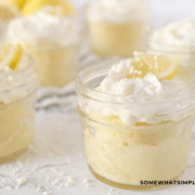 close up finished product of Lemon Souffle