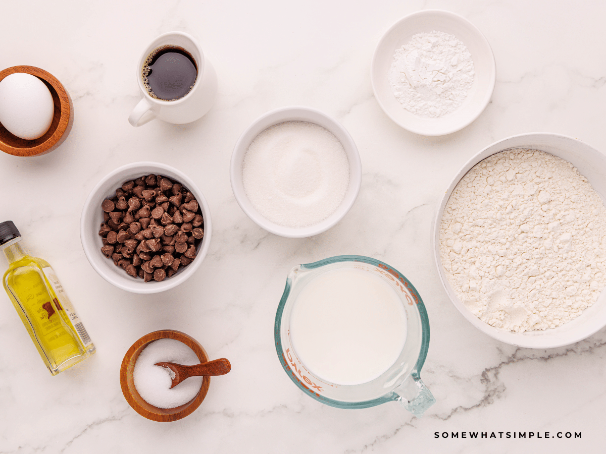 ingredients used to make chocolate chip pancakes