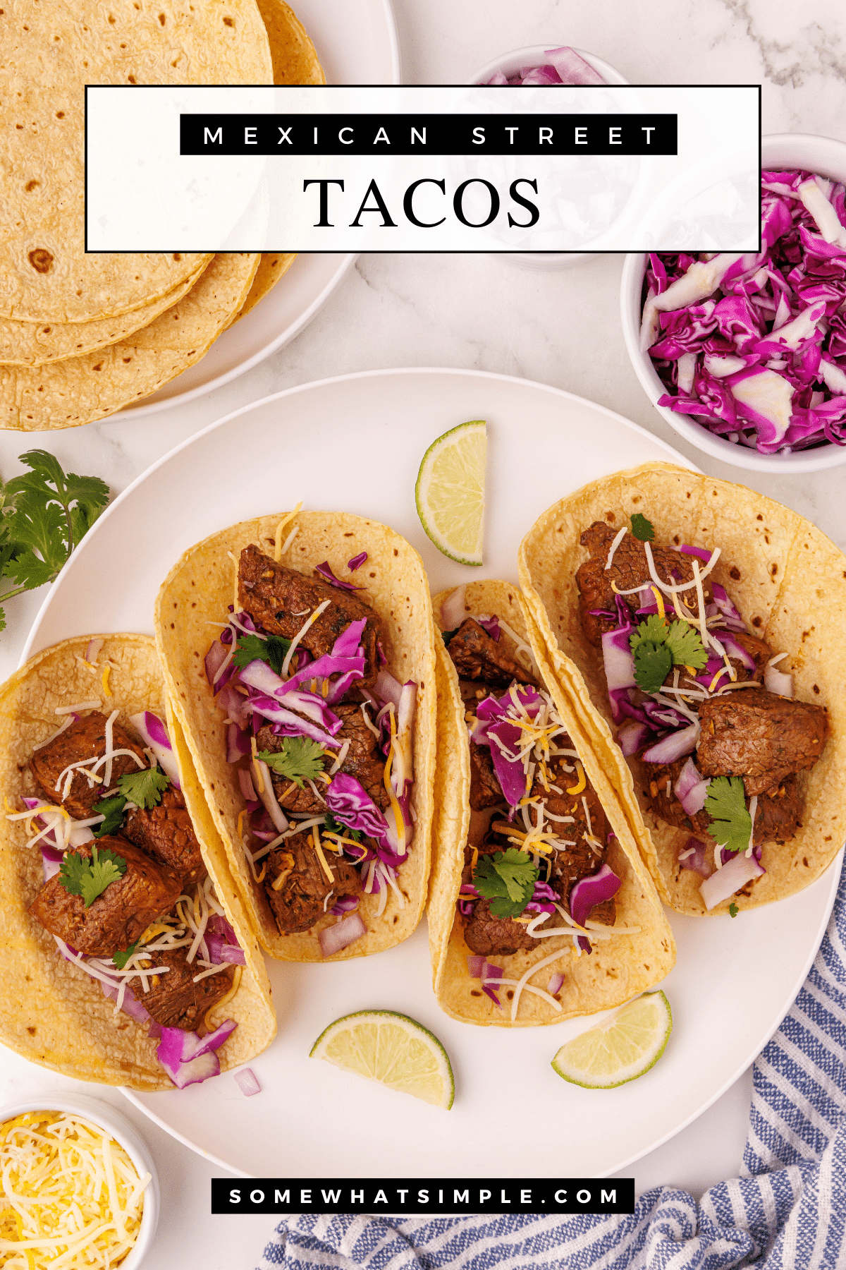 Whether you’re hosting a taco night or just want to spice up your dinner routine, these Mexican street tacos are sure to impress! via @somewhatsimple
