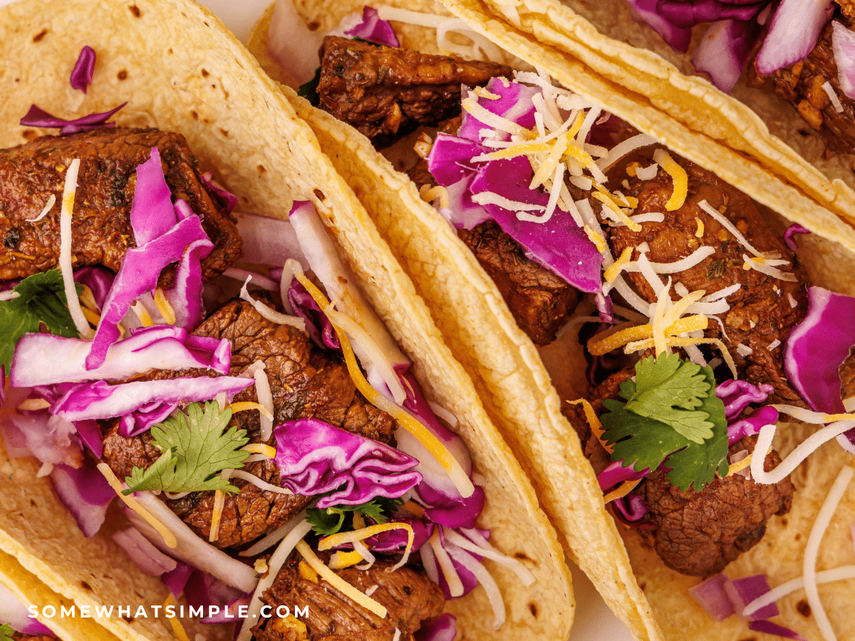 close up of Mexican Street Tacos