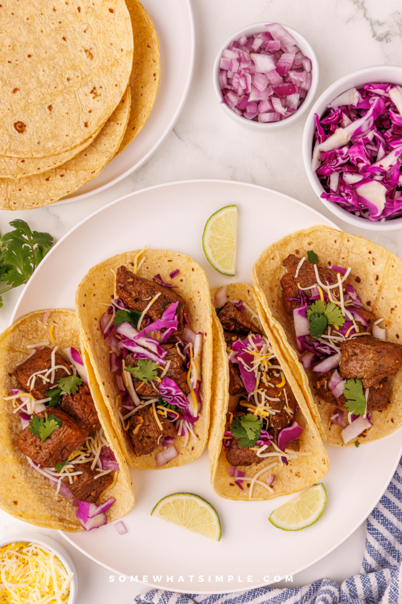 overhead shot of 4 Mexican Street Tacos
